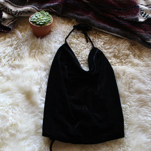 Black Velvet Halter Top